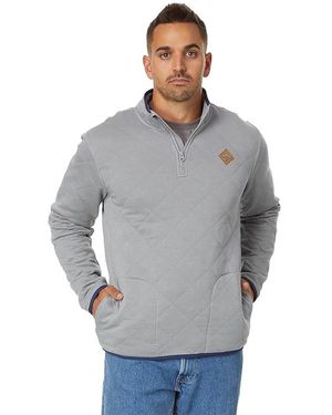 Hurley Middleton Quilted 1/4 Zip Sweatshirt, Cotton/Fleece/Polyester - Gray