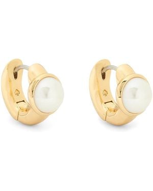 Kate Spade Spade Flower Huggies Earring Cream/ Tone - Multicolor