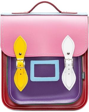 Zatchels Handmade Leather City Backpack - Pink