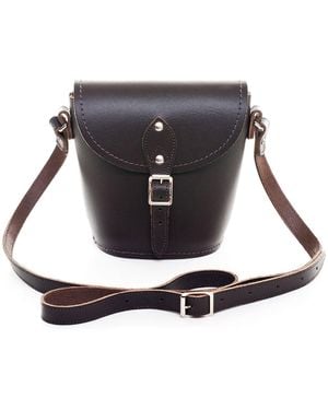 Zatchels Handmade Leather Barrel Bag - Black