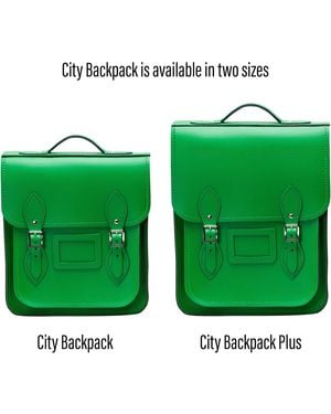 Zatchels Handmade Leather City Backpack - Green