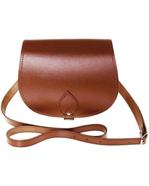 Zatchels Handmade Leather Saddle Bag - Brown