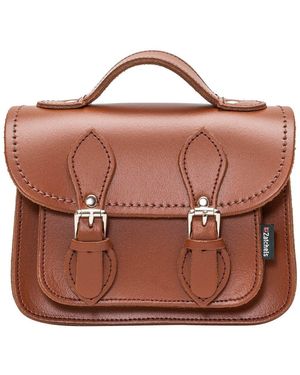Zatchels Handmade Leather Micro Satchel - Brown