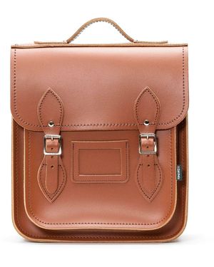 Zatchels Handmade Leather City Backpack - Pink
