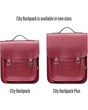 Zatchels Handmade Leather City Backpack - Red