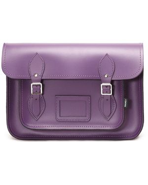 Zatchels Handmade Leather Satchel - Purple