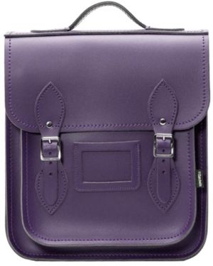 Zatchels Handmade Leather City Backpack - Purple