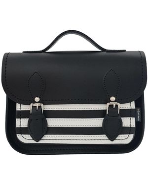 Zatchels Leather Midi Satchel - Black