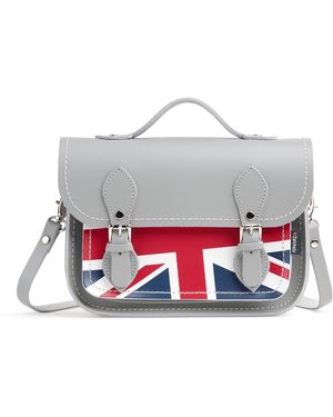 Zatchels Union Jack Midi Satchel - Grey