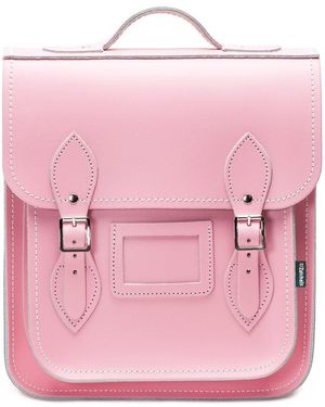 Zatchels Handmade Leather City Backpack - Pink