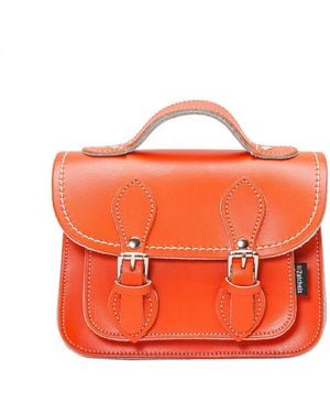 Zatchels Handmade Leather Micro Satchel - Orange