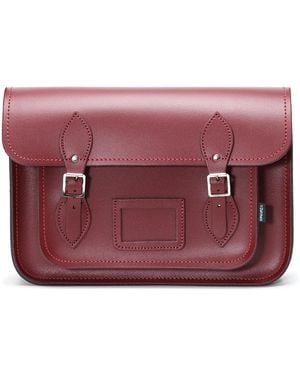Zatchels Handmade Leather Satchel - Purple