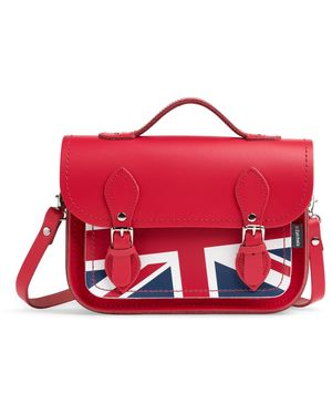 Zatchels Union Jack Midi Satchel - Red