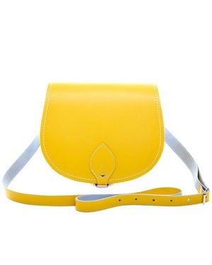 Zatchels Handmade Leather Saddle Bag - Yellow