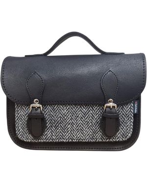 Zatchels Midi Tannery & Tweed Satchel - Black