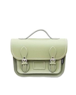 Zatchels Leather Midi Satchel - Green