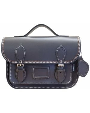 Zatchels Leather Midi Satchel - Blue