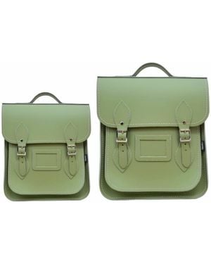 Zatchels Handmade Leather City Backpack - Green
