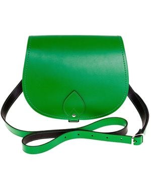 Zatchels Handmade Leather Saddle Bag - Green