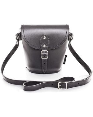 Zatchels Handmade Leather Barrel Bag - Grey