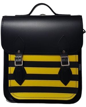 Zatchels Handmade Leather City Backpack - Black