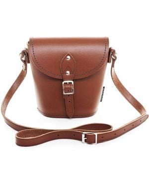 Zatchels Handmade Leather Barrel Bag - Brown