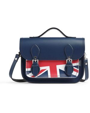 Zatchels Union Jack Midi Satchel - Blue