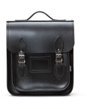 Zatchels Handmade Leather City Backpack - Black