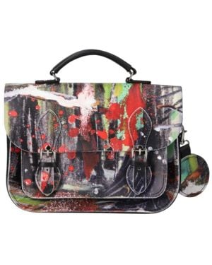Zatchels Leather Midi Satchel - Multicolour