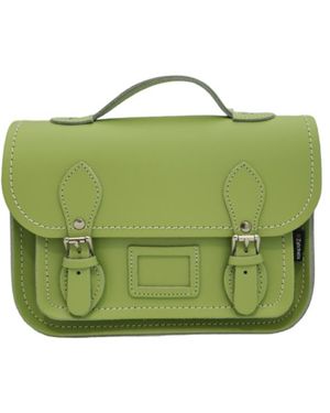 Zatchels Leather Midi Satchel - Green