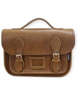 Zatchels Leather Midi Satchel - Brown