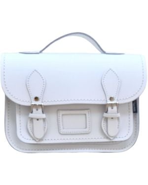 Zatchels Leather Midi Satchel - Blue