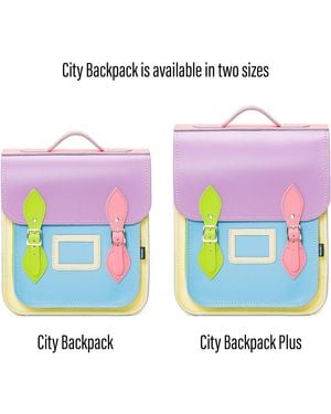 Zatchels Handmade Leather City Backpack - Pink