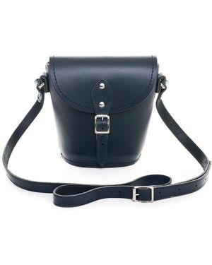 Zatchels Handmade Leather Barrel Bag - Blue