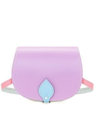 Zatchels Handmade Leather Saddle Bag - Purple