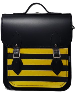 Zatchels Handmade Leather City Backpack - Black