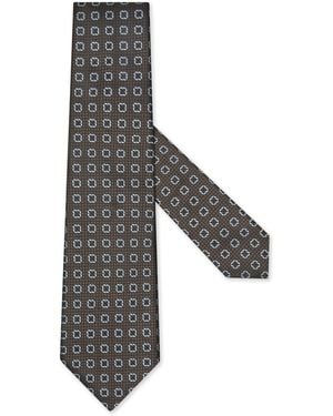 ZEGNA Dark Silk Tie - Grey