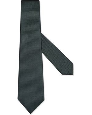 ZEGNA Dark Silk Tie - Green