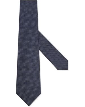 ZEGNA Dark Silk Tie - Blue