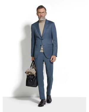 ZEGNA Centoventimila Wool Suit - Blue