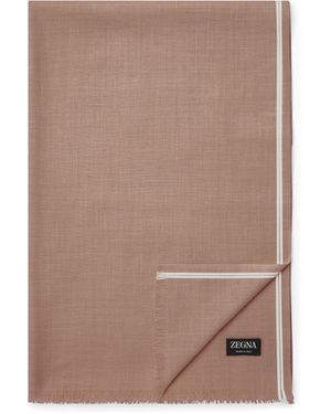 ZEGNA Schal Aus Oasi Cashmere Und Leinen - Braun
