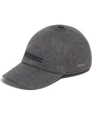 ZEGNA Dark Oasi Cashmere Baseball Cap - Gray