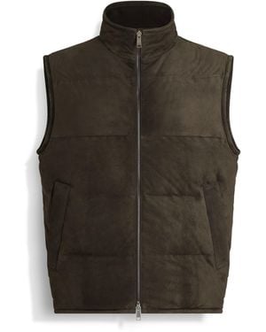 ZEGNA Weste Aus Veloursleder - Mehrfarbig