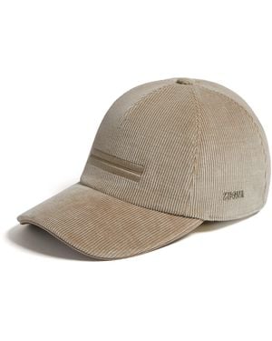 ZEGNA Casquette Doublée En Cashco - Neutre