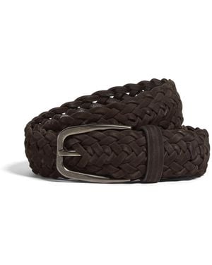 ZEGNA Ceinture En Cuir Marron Foncé