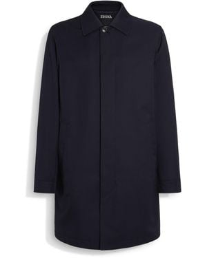 ZEGNA Technical Fabric Motorin 300Cc Raincoat - Blue