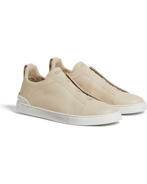 ZEGNA Triple Stitch Secondskin Sneaker - Weiß