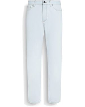 ZEGNA Roccia Jeans Aus Baumwolle Mit Ausgebleichter Waschung - Weiß