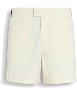 ZEGNA 232 Road Brand Mark Swim Trunks - White