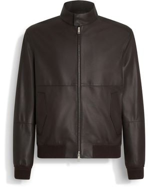 ZEGNA Nappa Leather Bomber - Black